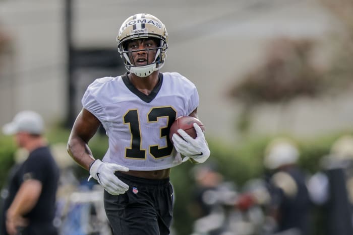 New Orleans Saints wide receiver Michael Thomas during 2022's training camp.
